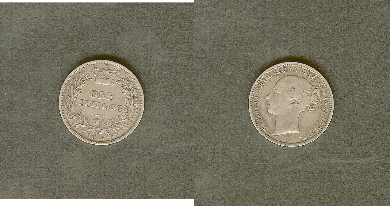 English shilling 1875 aVF/VF+